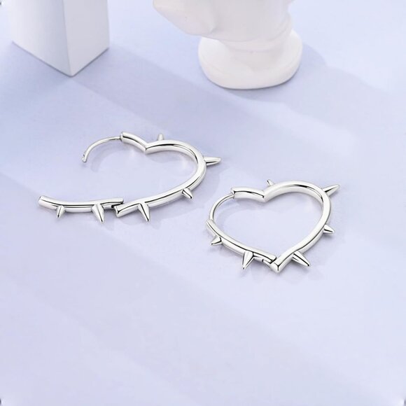 Big 925 Sterling Silver Hoop Earrings for Women Lightweight & Twisted Design - Picture 3 of 6
